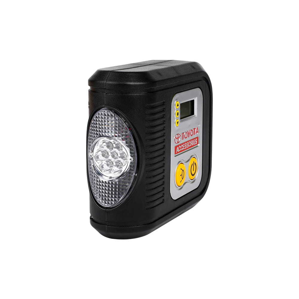 Mini compresor de aire digital de plástico SOS con 7 piezas de luz led