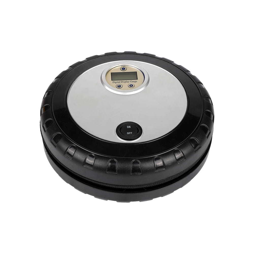 Mini inflador digital de neumáticos redondos para bicicletas, pelotas y neumáticos para automóviles